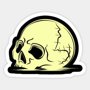 skull white Sticker